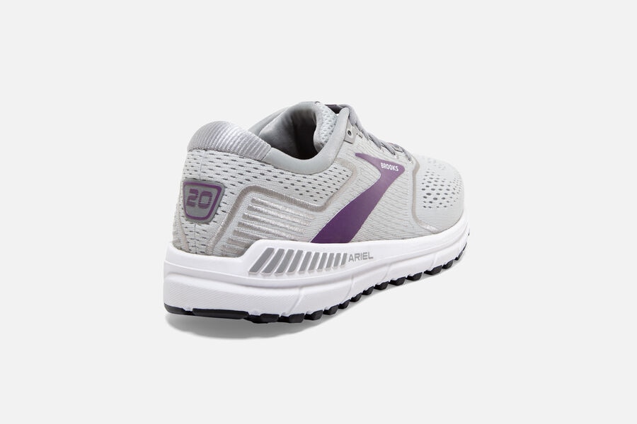 Ariel \'20 Road Brooks Running Shoes NZ Womens - Grey/Purple - KNDTIH-563